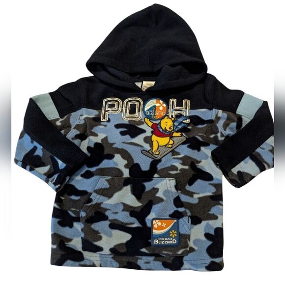 Disney Winnie the Pooh vintage blue embroidered fleece sweatshirt size 24 months - Picture 1 of 6
